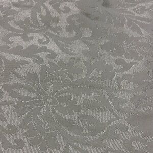 Elegant white Damask Tablecloth 48” by 80”.